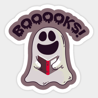 Ghost reading a book Sticker